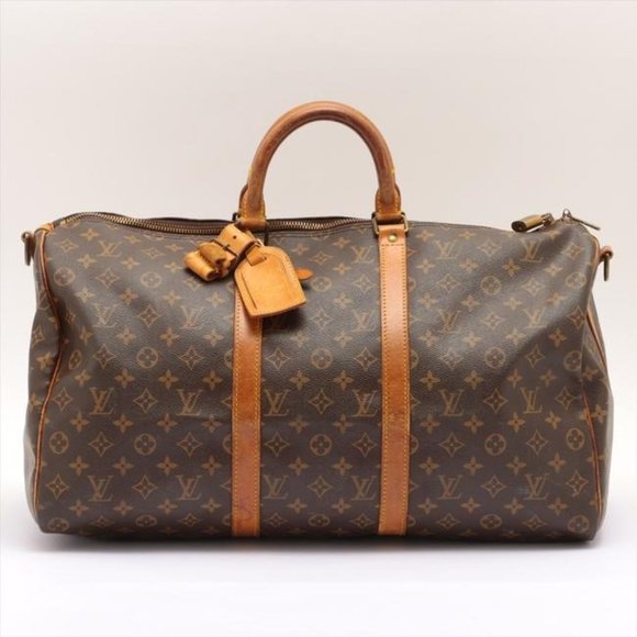 Louis Vuitton Keepall Bandouliere Duffle With Lock Brown Monogram Canvas… - Picture 9 of 11